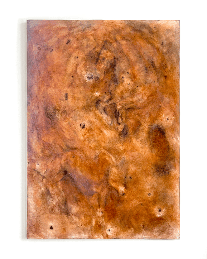 Alcyone (2026) Conca d'Òdena natural local stone pigments with custom rye-based binder & egg tempera on canvas 100 x 70 cm