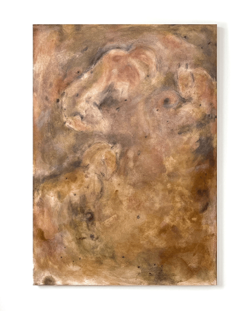 Asterope  
(2026) Berlin  
natural local stone pigments with custom rye-based binder & egg tempera on canvas  
100 x 70 cm